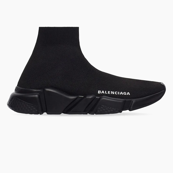 Balenciaga Women's Black Knit Sneakers - Picture 3 of 11